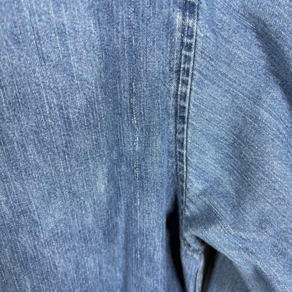 Vintage Cherokee Brand Mens Denim Button Down Shirt Medium Wash Blue Cotton - Picture 6 of 6